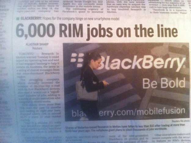 RIM jobs are hard to come by.